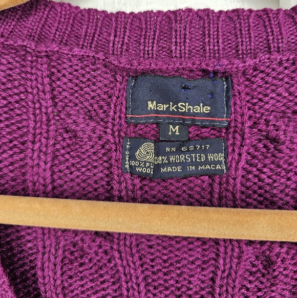 VTG 80s Mark Shale Wool Sweater Vest - Picture 2 of 5